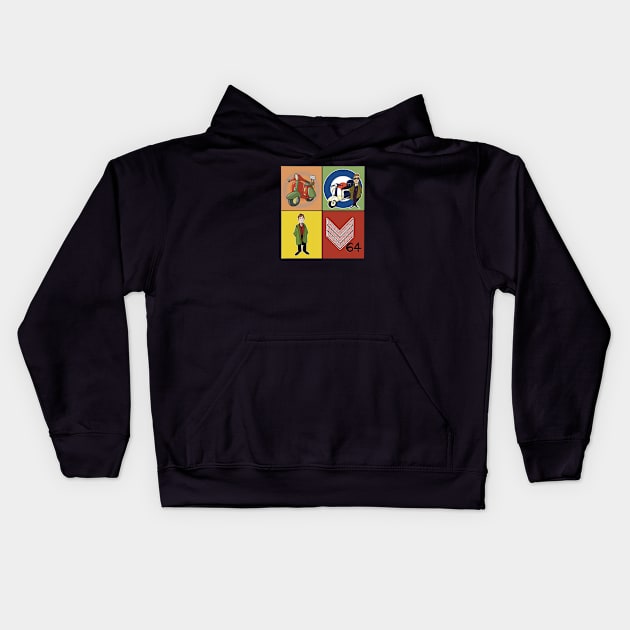 Mod style tile Kids Hoodie by Brinders